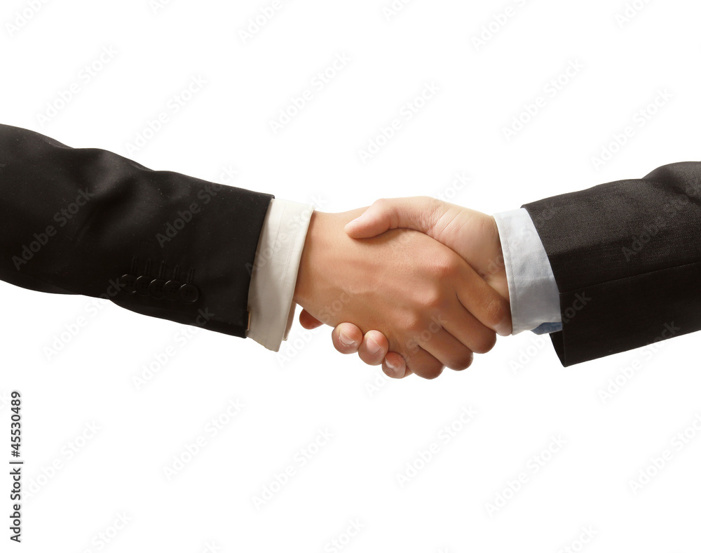 handshake isolated on white background handshake isolated on white background
