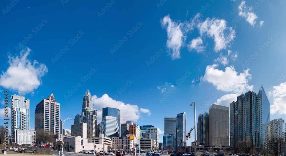 Obraz premium Skyline of uptown Charlotte, North Carolina 