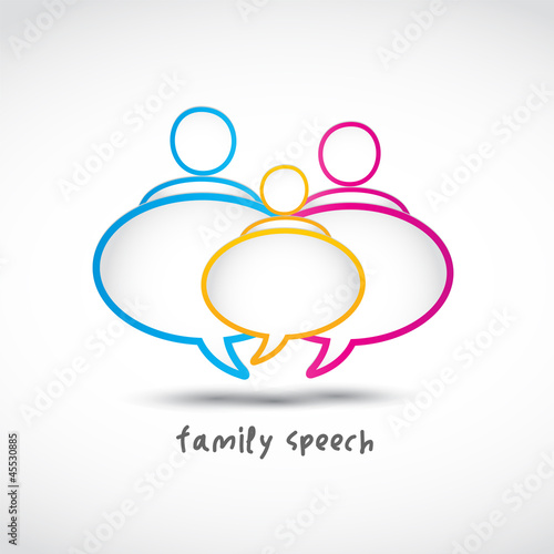 family speech bubbles