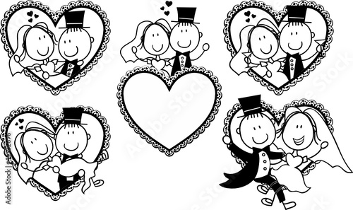 funny wedding cartoon portrait