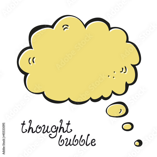 Thought speech bubble doodle element