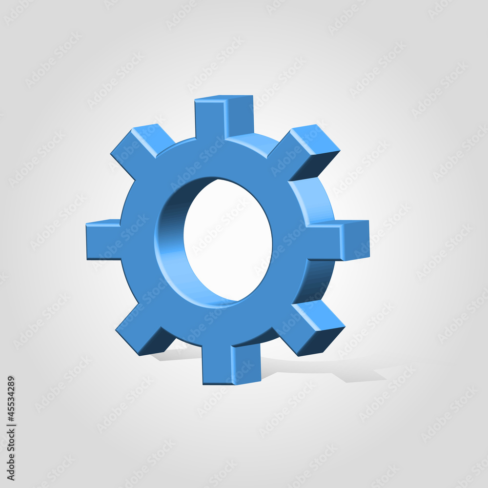 Settings wheel illustration icon