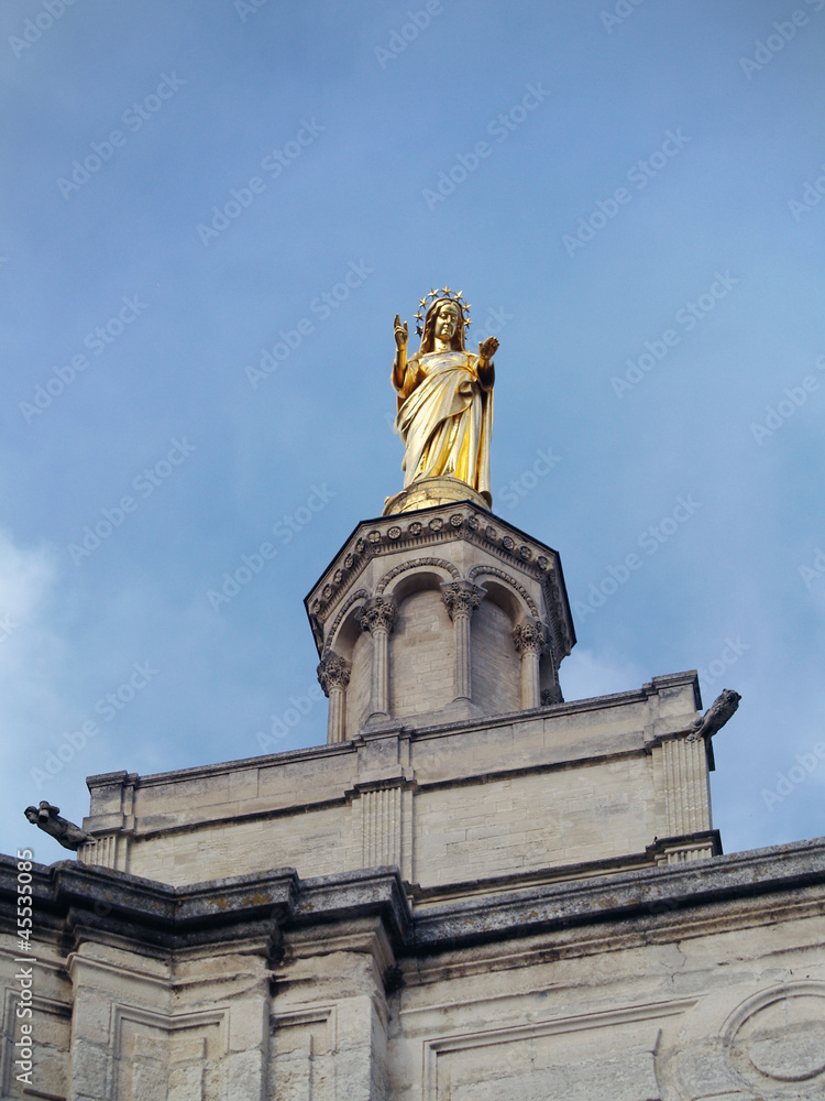 Virgin Mary statue in Avignon, The Popes' Palace, France Virgin Mary statue in Avignon, The Popes' Palace, France