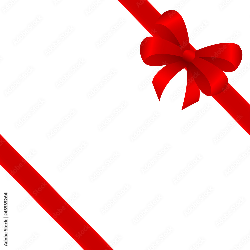 red ribbon with a bow, the card for the holiday red ribbon with a bow, the card for the holiday