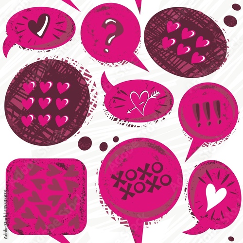 rozmowa o miłości różowe i białe serca