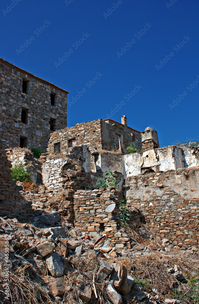 Old abandoned Greek/Turkish village of Doganbey, Turkey