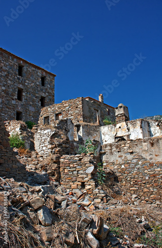 Old abandoned Greek Turkish village of Doganbey  Turkey