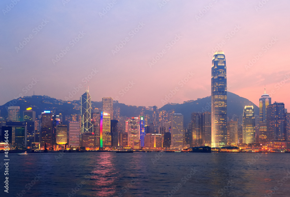 Fototapeta premium Hong Kong Victoria Harbor morning