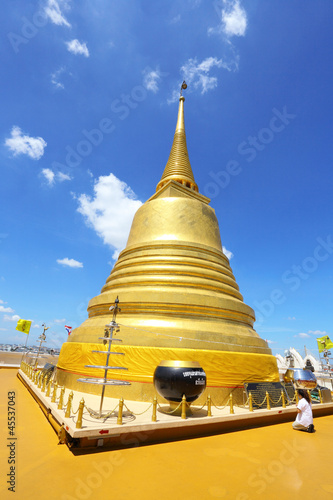 The most famous golden ancient pagoda " Poo Kao Thong"