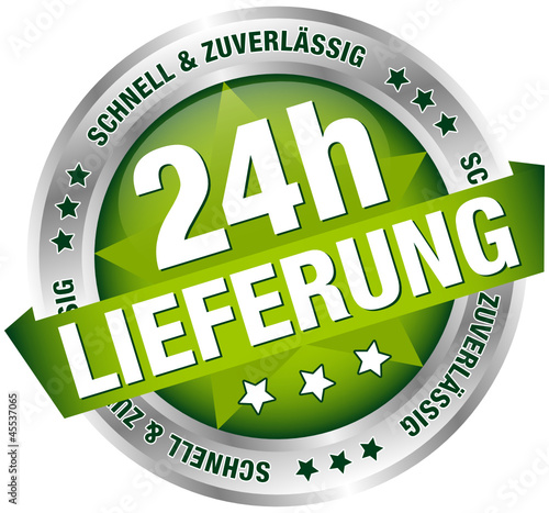 Button Banner "24h Lieferung" grün/silber