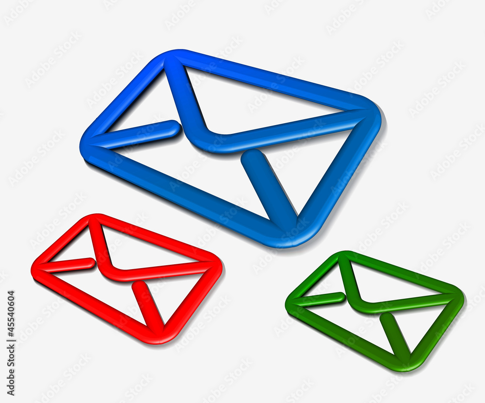 3d email icon. Vector illustration Eps 10. 3d email icon. Vector illustration Eps 10.