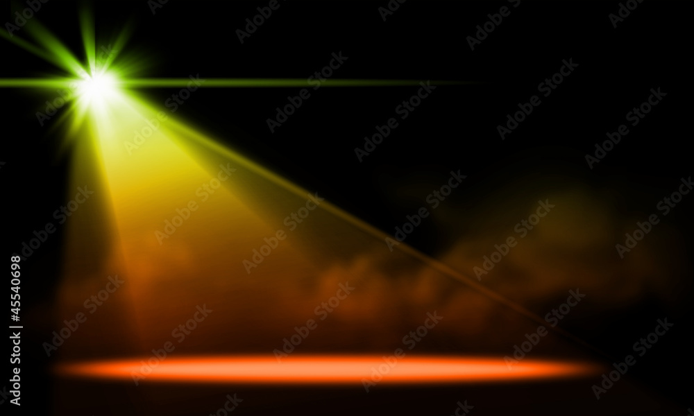 Fototapeta premium Stage lights. illustration.