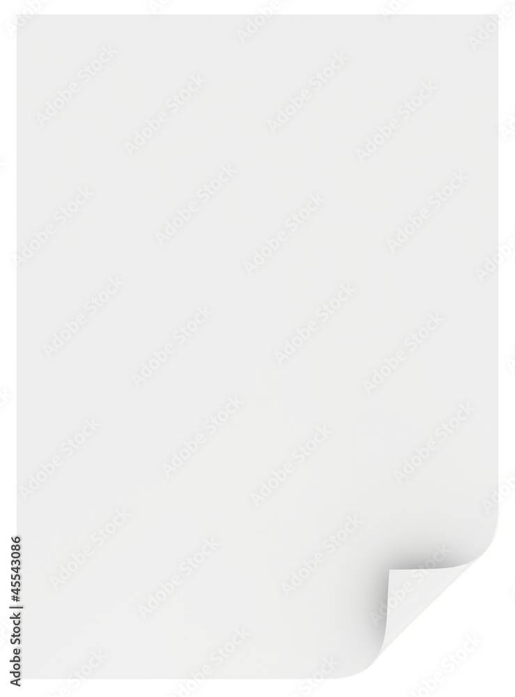 white paper isolated on white white paper isolated on white