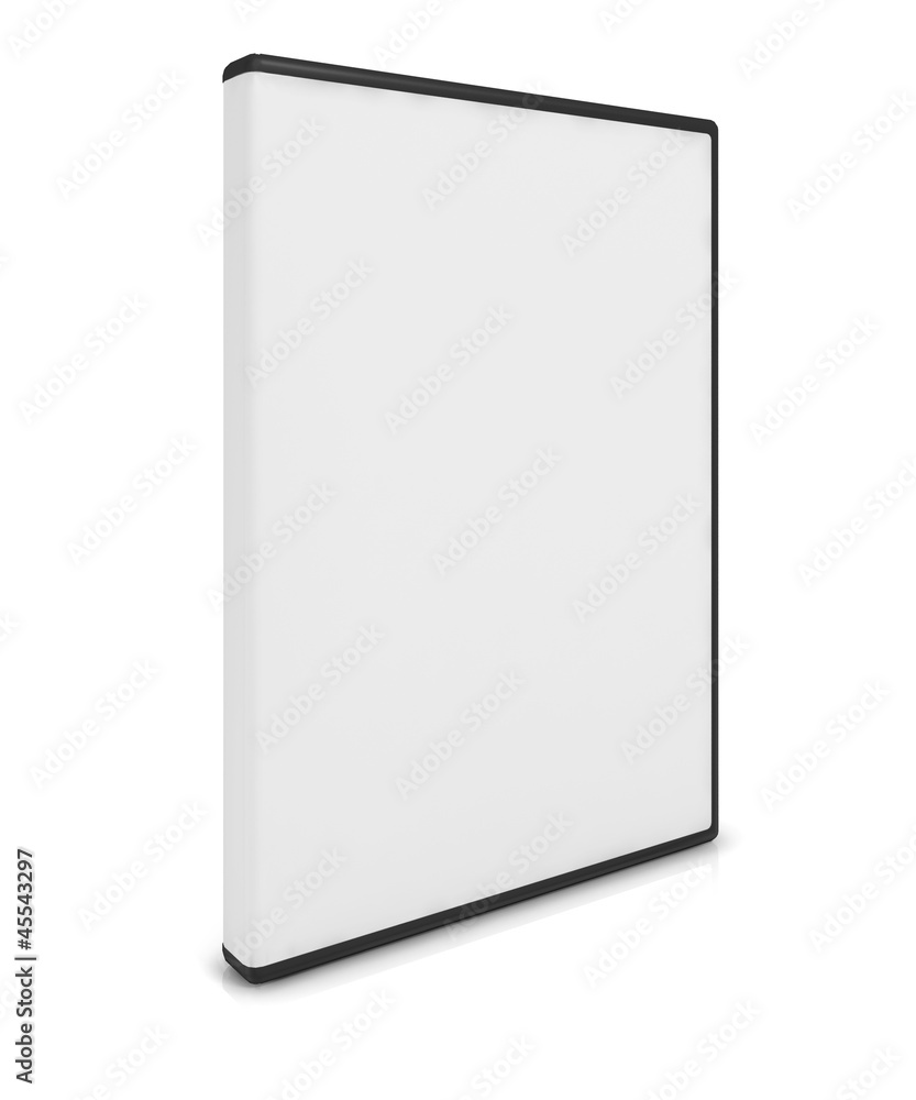 DVD or CD case isolated on white with a clipping path