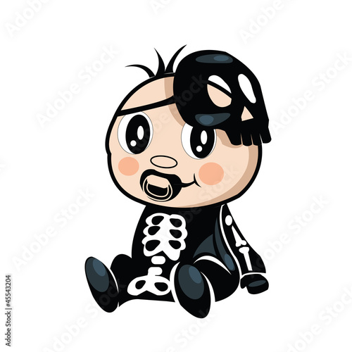 Child Dressed as a Skeleton