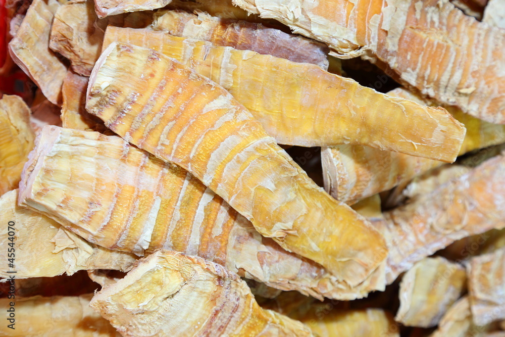 Dried Chinese Bamboo Shoot in Chinese street market of Thailand Dried Chinese Bamboo Shoot in Chinese street market of Thailand