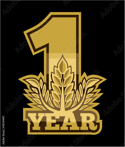 laurel wreath 1 year
