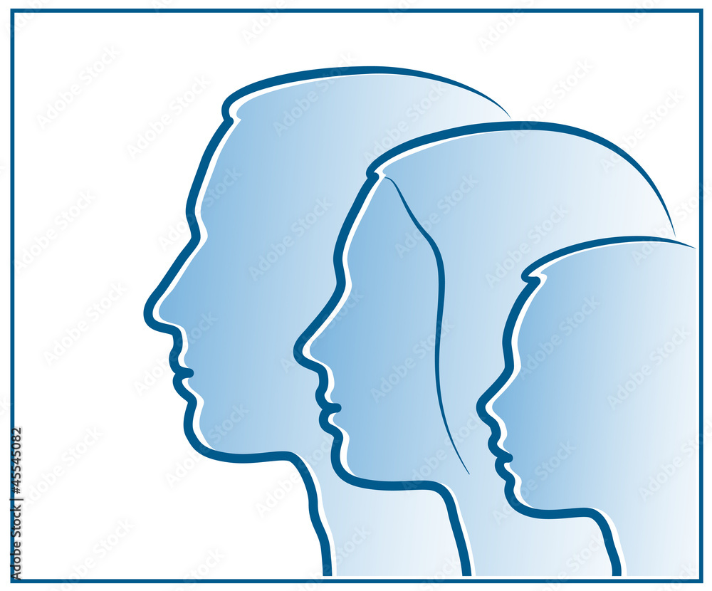 Familinsymbol - Vater, Mutter, Kind Familinsymbol - Vater, Mutter, Kind