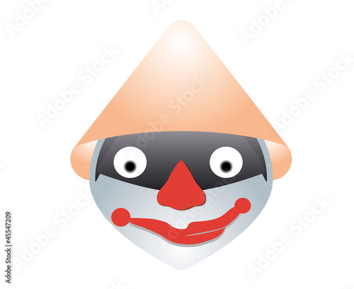 clown with orange cap