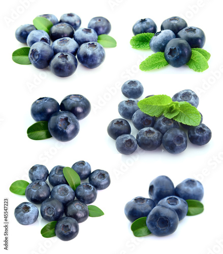 Collage of blueberries