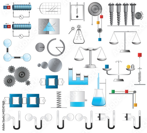 Physics and Chemistry vector illustrations