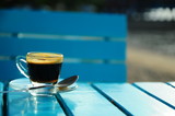 espresso in blue