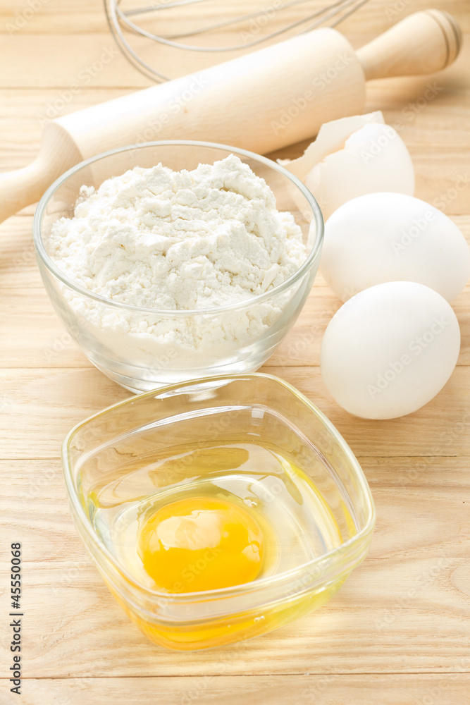 Eggs and flour Eggs and flour