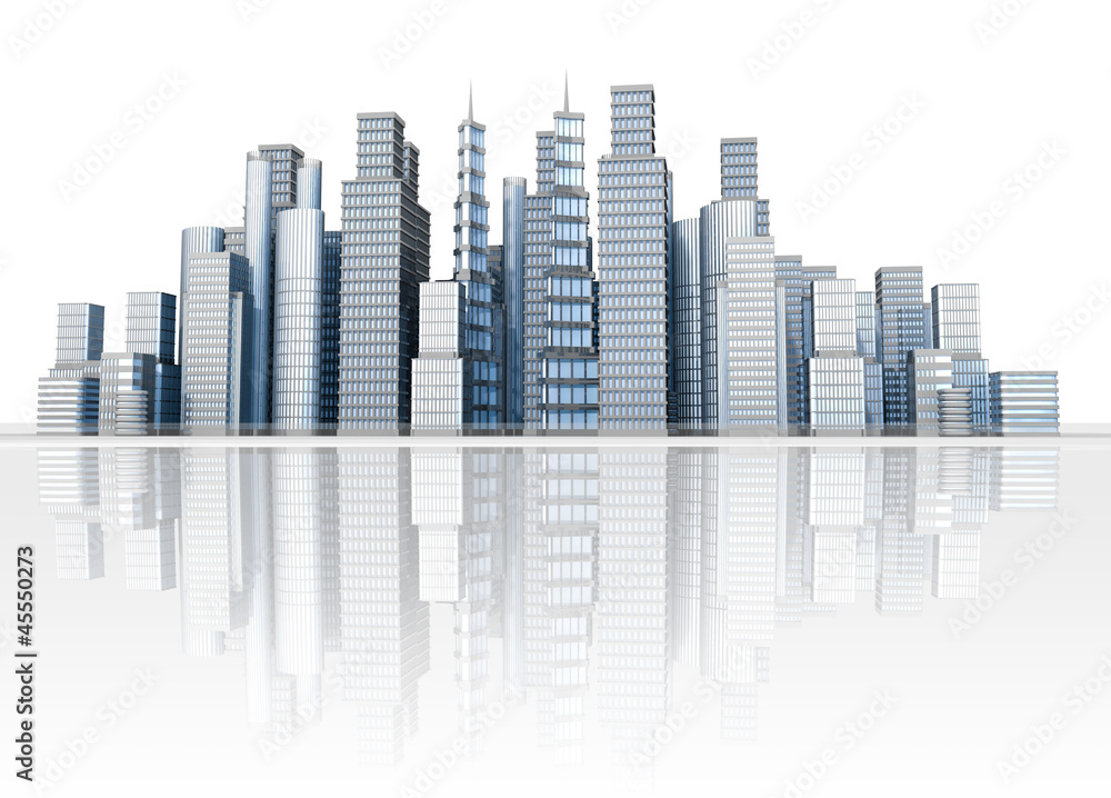 Cityscape illustration of large city