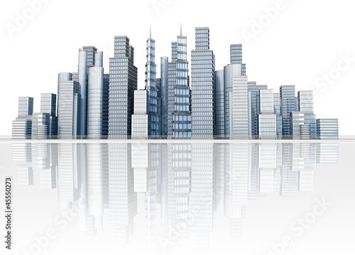 Cityscape illustration of large city