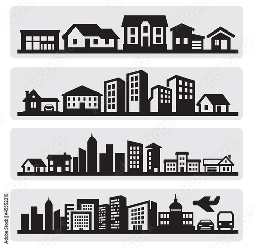 cities silhouette icon