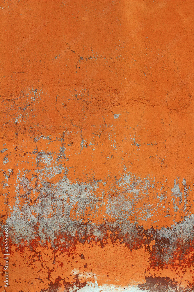 Orange concrete wall