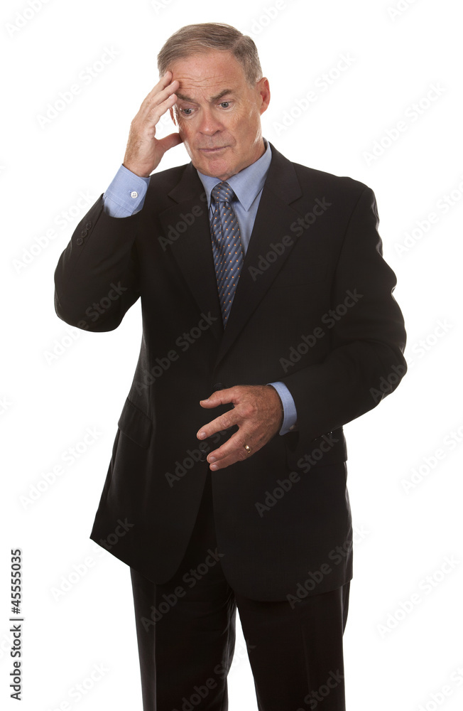 senior business man thinking senior business man thinking