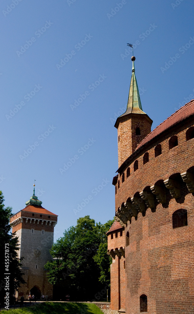 Fototapeta premium Barbakan und Florianstor - Krakau - Polen