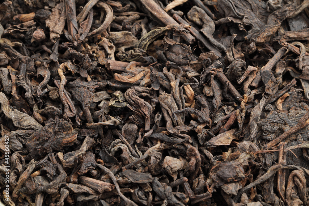 Black tea loose dried tea leaves