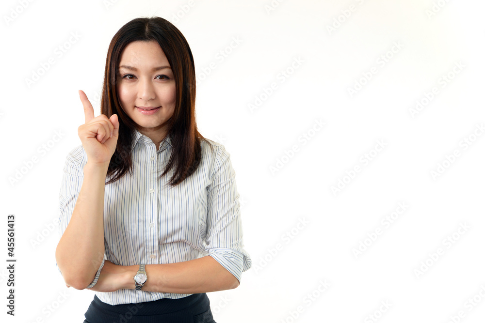 微笑むオフィスレディー 微笑むオフィスレディー