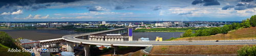 View of Nizhny Novgorod. Metro Bridge