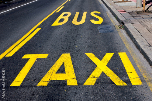 Taxi and bus