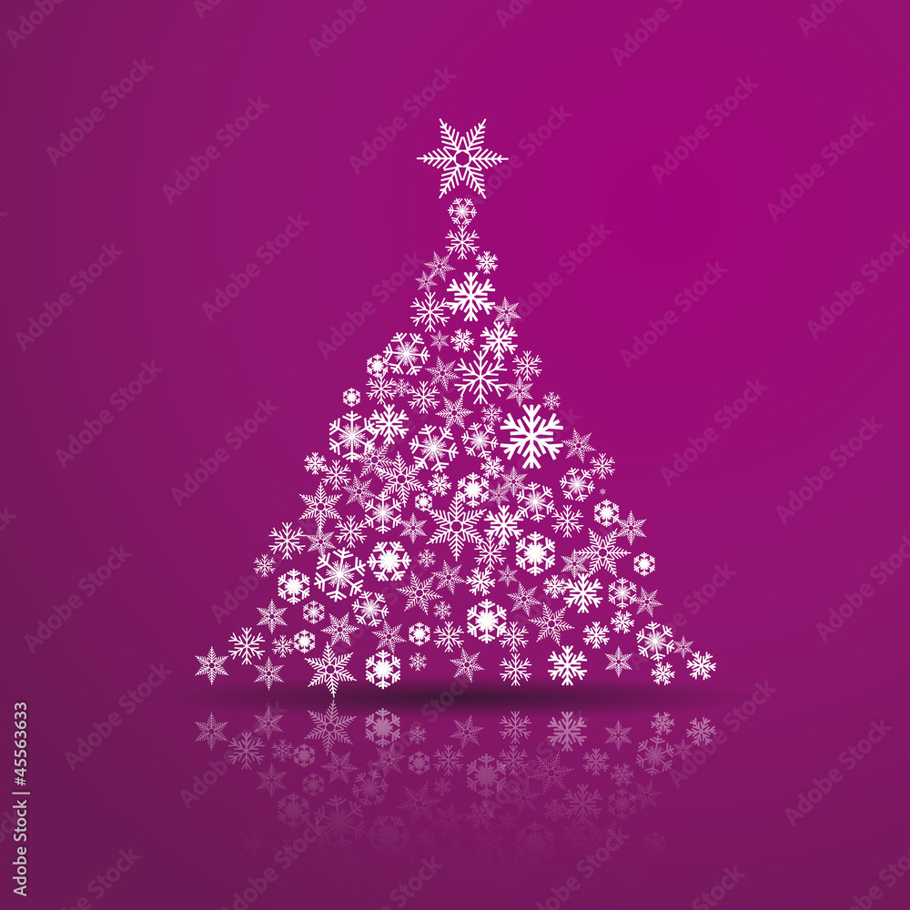 Vector Creative Violet Christmas tree