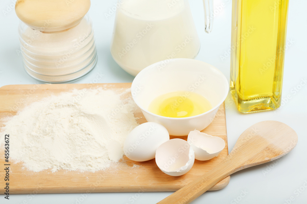 Different products to make bread Different products to make bread