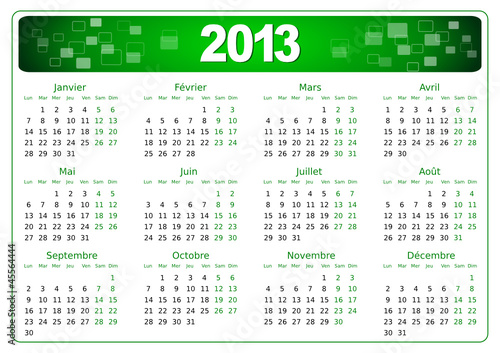 Calendrier 2013 simple - facilement éditable
