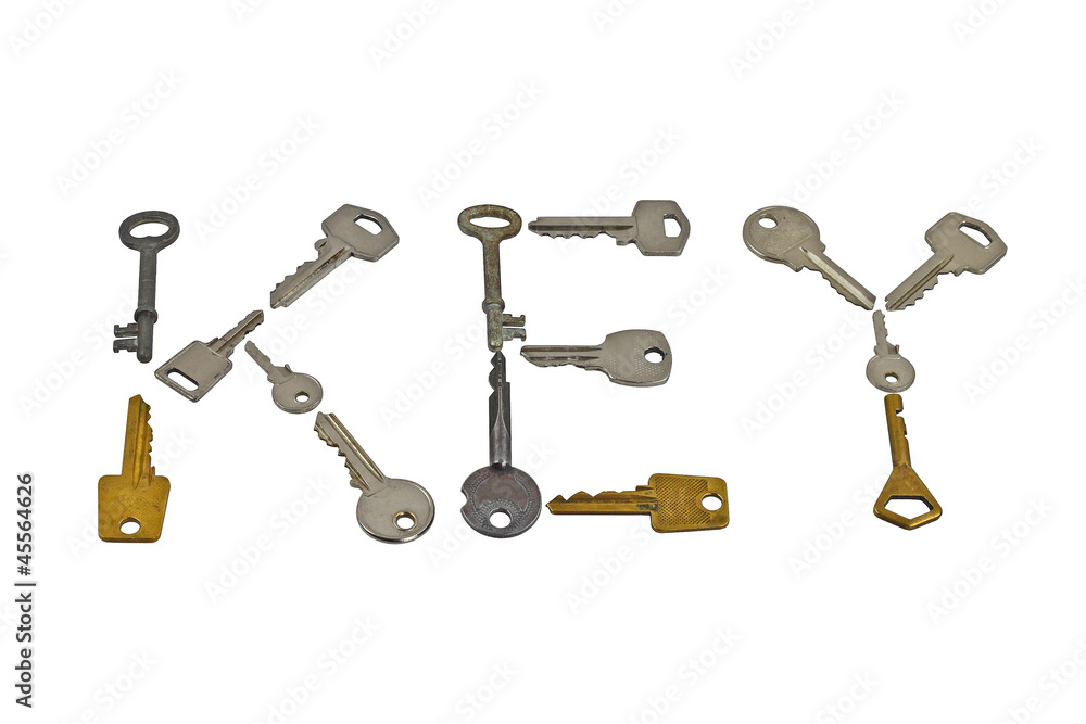 Set of keys forming word Key