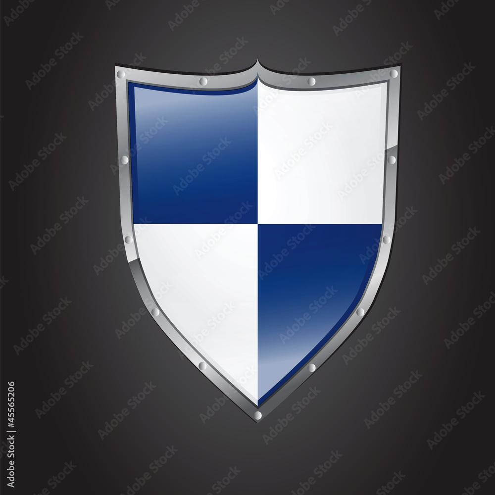 Icon of shield with glossy affect Icon of shield with glossy affect