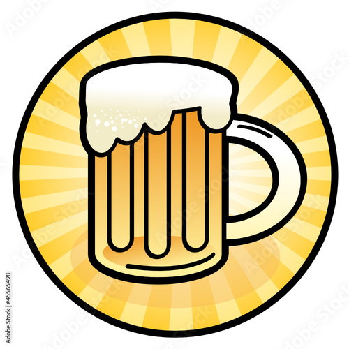 Beer mug sign, vector illustration