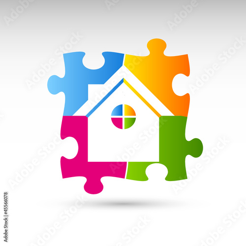 Logo maison puzzle