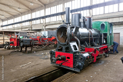 steam locomotives in depot, Banovici, Bosnia and Hercegovina