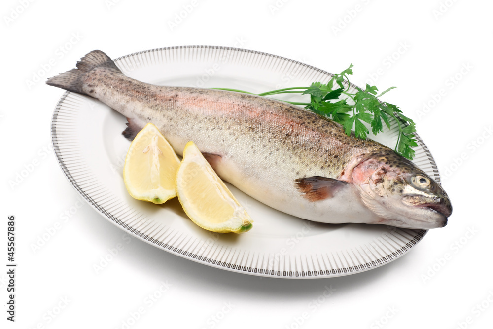 trota salmonata - rainbow trout with lemon trota salmonata - rainbow trout with lemon