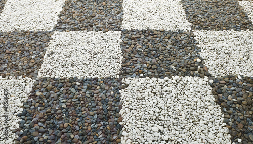 decorative pattern of gravel stone
