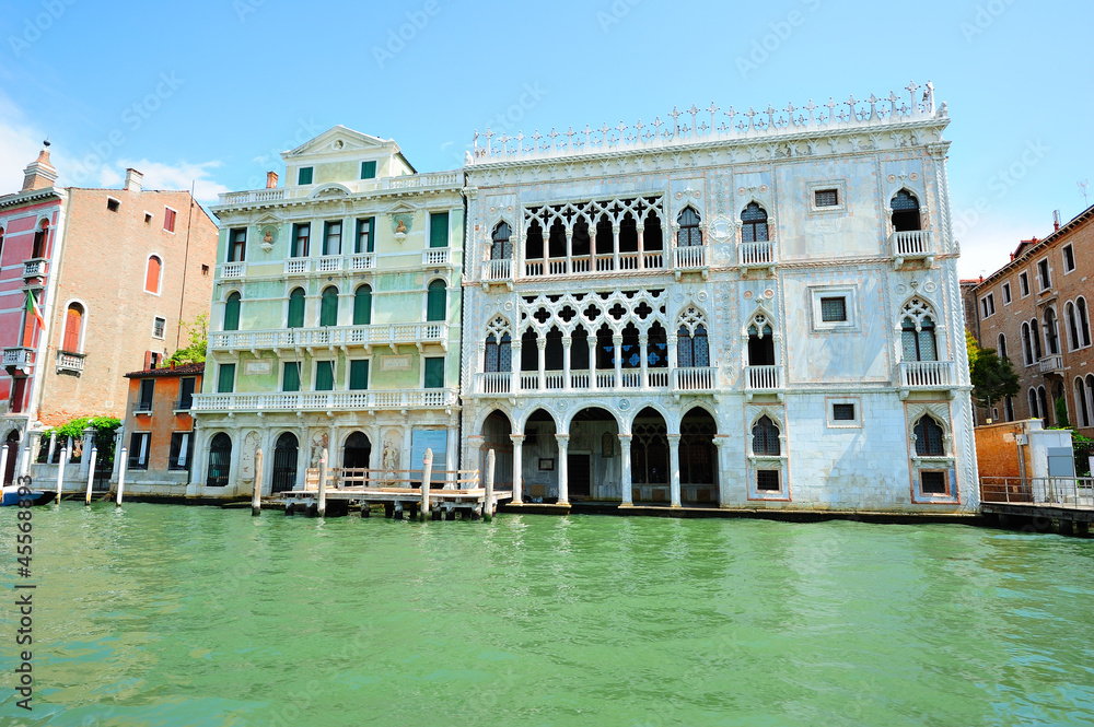 Landscape with Medieval palaces in Venice