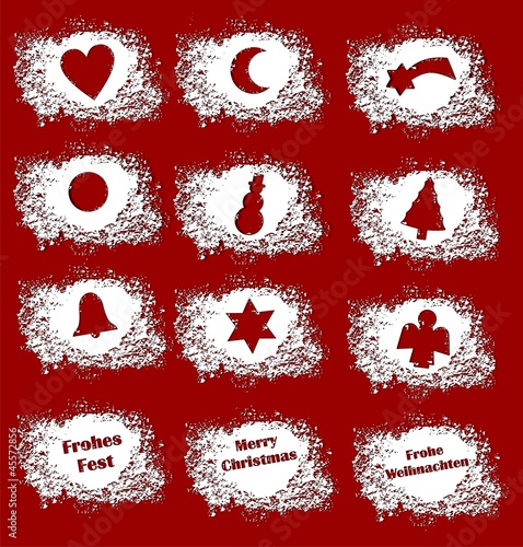 ausgestochene weihnachtliche Motive