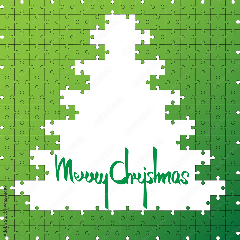 Christmas tree and decorations background.